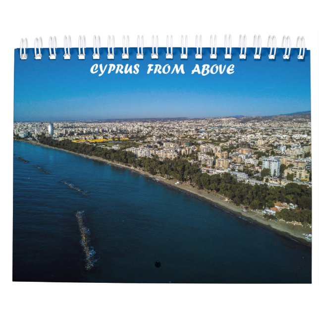 Chypre vue du ciel Calendrier (Dos)