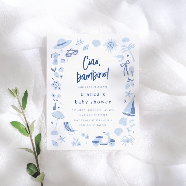 Ciao Bambino Italian Budget Boy Baby Shower (Créateur téléchargé)