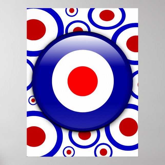 Cible 3d Mod sur affiche motif des années soixante (Devant)