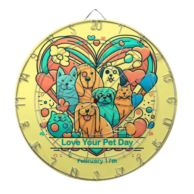 Cible De Fléchettes 17 févr. - Love Your Pet Day (Devant)