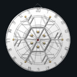 Cible De Fléchettes 1-Silver and Gold Snowflake 3-D Look<br><div class="desc">1-Silver and Gold Snowflake 3-D Look Feel free to add your own words and/or pictures to this item,  or change the background color,  via Zazzle's great customization tools. This design is available on many other products. Thanks for stop by ! God bless !</div>