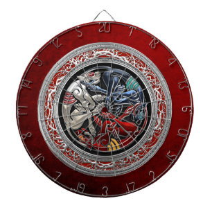 Cible De Fléchettes [200] Celtic Treasures - Three dogs on Silver
