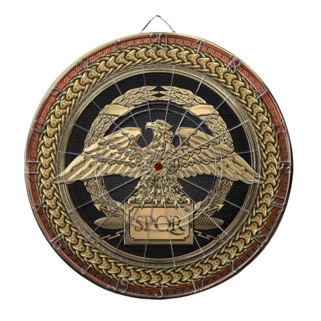 Cible De Fléchettes [200] Gold Roman Imperial Eagle on Gold Medallion (Devant)