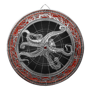 Cible De Fléchettes [200] Octopus d'argent sacré en posture défensive