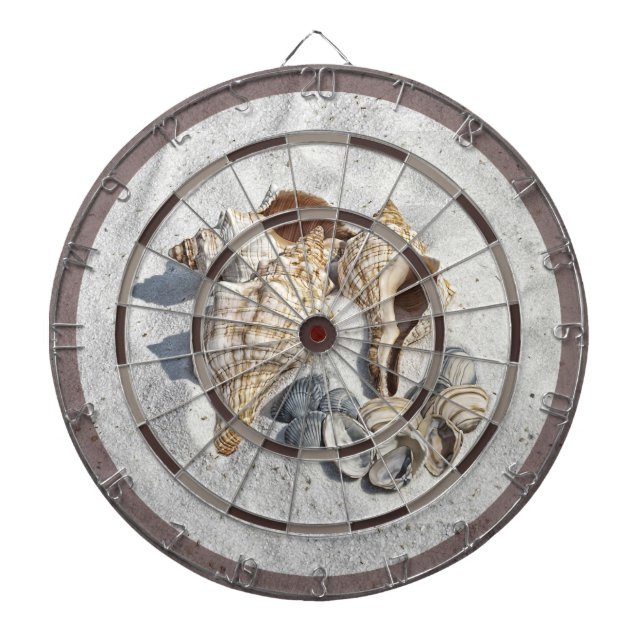 Cible De Fléchettes A Collection of Seashells on Sand Dart Board (Devant)