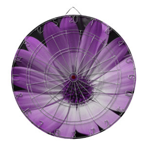 Cible de flechettes à fleur pourpre