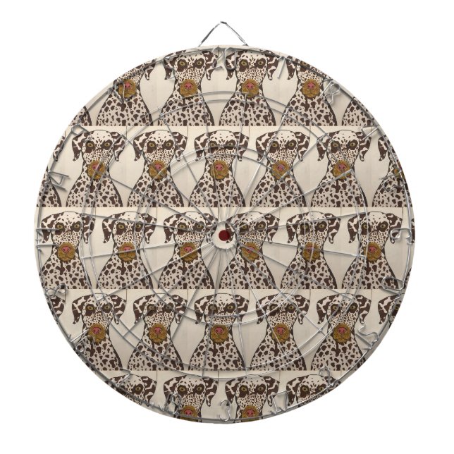 Cible de fléchettes à motif de chien dalmate (Devant)
