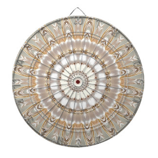 Cible de fléchettes à motif mandala floral orné