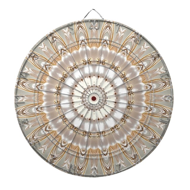 Cible de fléchettes à motif mandala floral orné (Devant)