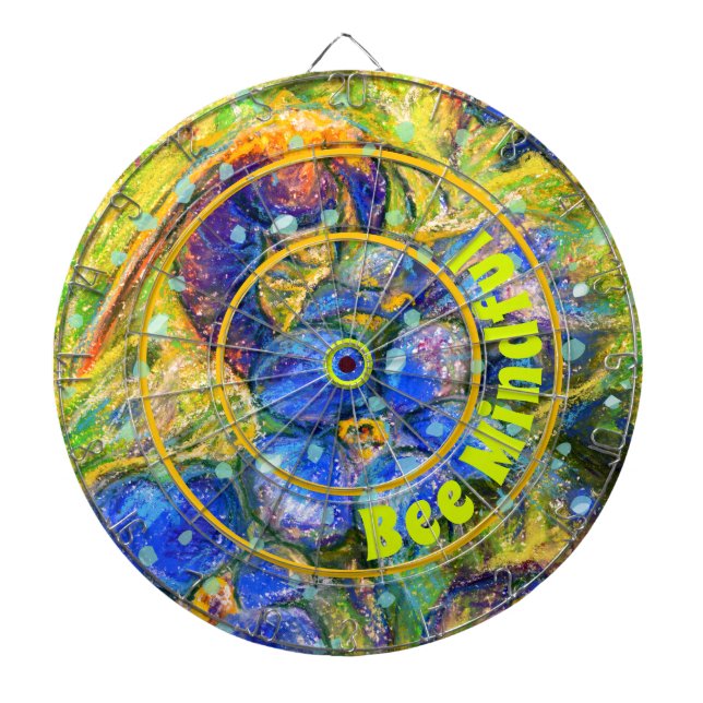Cible De Fléchettes Abeille Mindful & Forget-me-not Flowers (Devant)