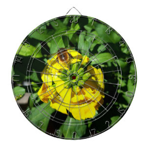 Cible De Fléchettes Abeille sur Fleurs Jaunes