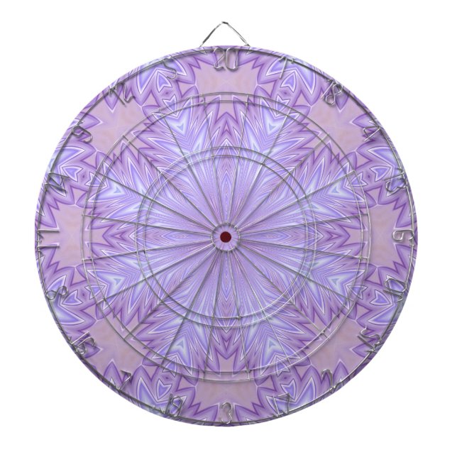 Cible De Fléchettes Abstrait de Noël de la soie Lilac (Devant)
