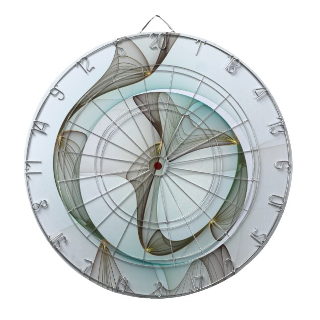 Cible De Fléchettes Abstrait Turquoise Brown Gold Elegance (Devant)