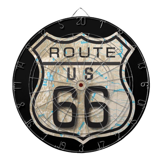 Cible De Fléchettes add your photos rt 66 dartboard (Devant)