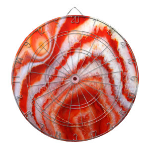 Cible De Fléchettes Agate Orange Sanguine.