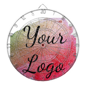 Cible De Fléchettes ajoutez votre logo site web rose vert or simple mi