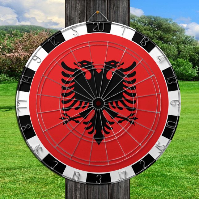 Cible De Fléchettes Albanie Tableau de bord, jeu de société, drapeau a (Créateur téléchargé)