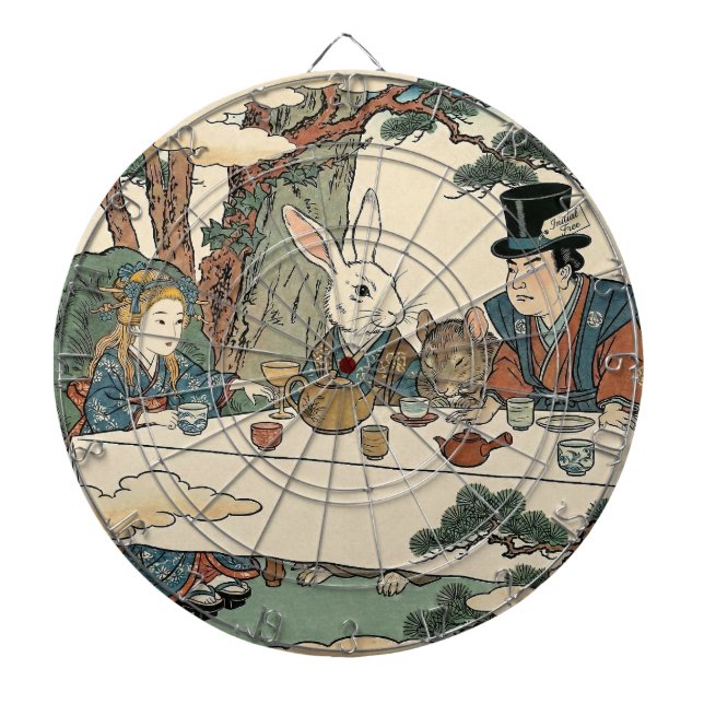 Cible De Fléchettes Alice Lost in Japan | Ukiyo-e Mad Tea Party (Devant)