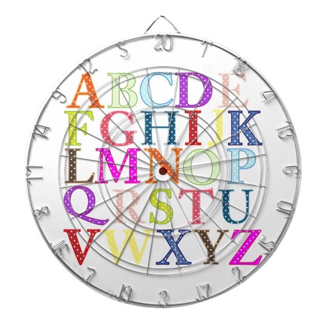 Cible De Fléchettes Alphabet (Devant)