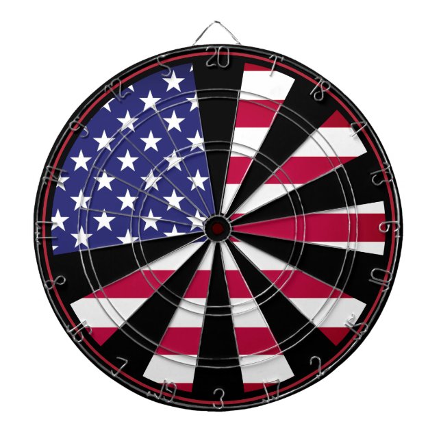 Cible De Fléchettes American Patriot Dartboard & Flag USA / jeu de flé (Devant)