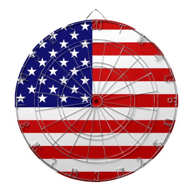 Cible De Fléchettes Amérique, drapeau USA (Devant)