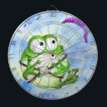 Cible de flechettes amusante avec Parapente de gre<br><div class="desc">Joli Joyeux Funny Frog Paraglider Funny Dartboards - MODE DE Peinture</div>