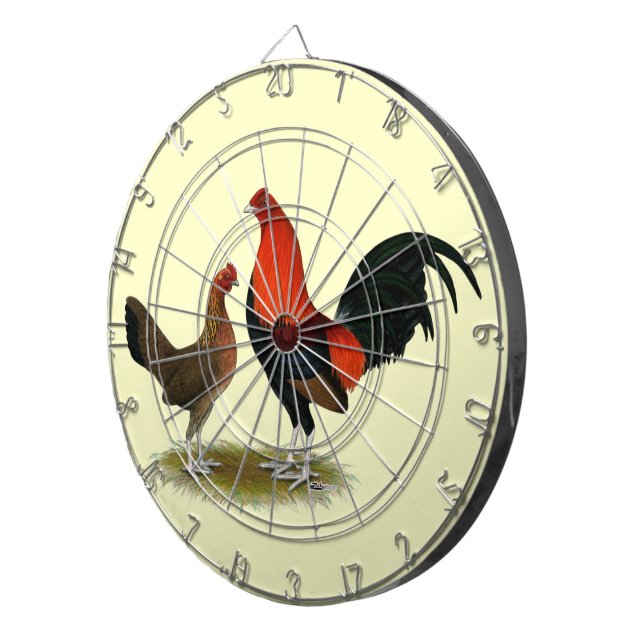 Cible De Fléchettes Ancien jeu anglais Bantams : BB Red Pair (Devant droit)