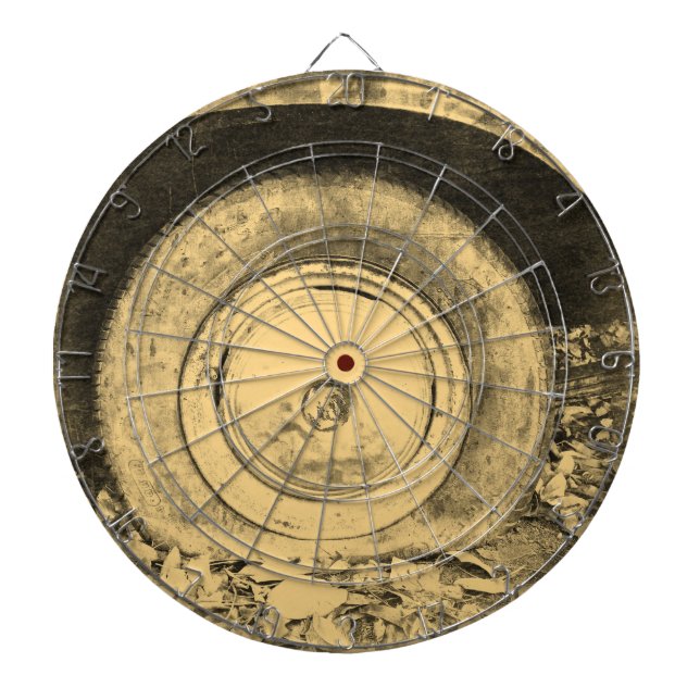 Cible De Fléchettes Ancienne roue de voiture classique (Devant)