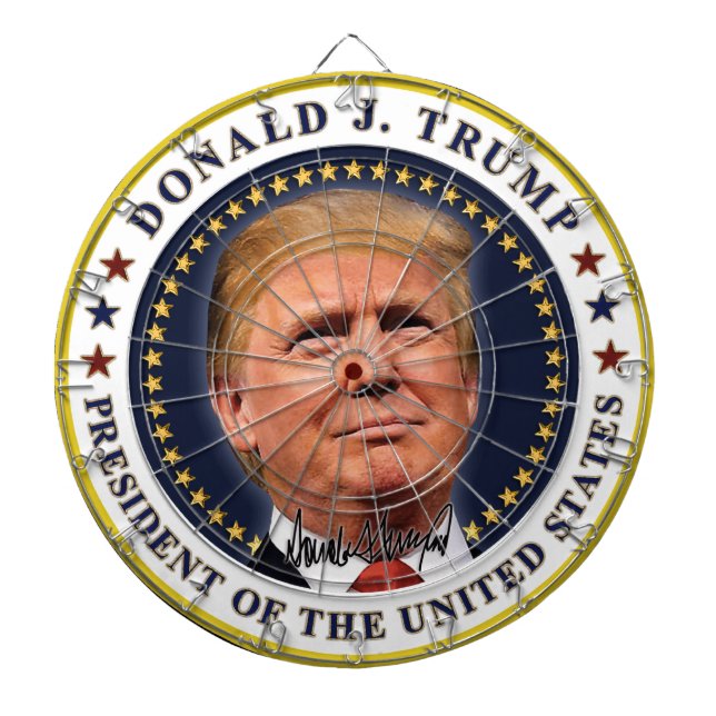 Cible De Fléchettes Anti Président Donald Trump (Devant)