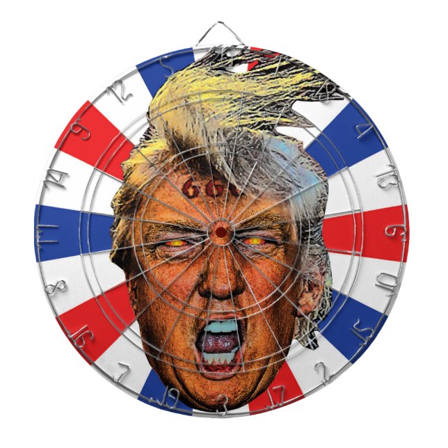 Cible De Fléchettes Anti Président Trump Grande Gueule Diable (Devant)