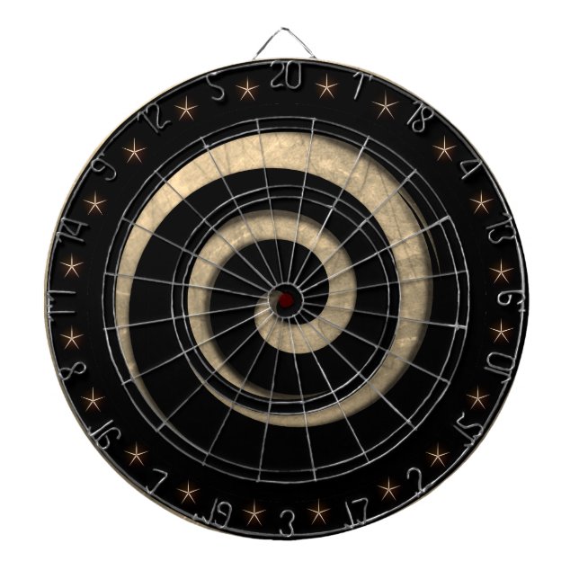 Cible De Fléchettes Antique Gold Spiral Régulation (Devant)