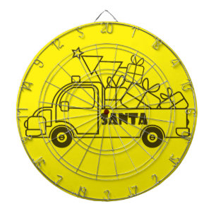 Cible De Fléchettes Aperçu camion de Noël Père Noël vue côté voiture