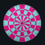 Cible De Fléchettes Aqua Et Rose Chaud<br><div class="desc">Aqua Et Cible de flechettes Rose Chaud</div>