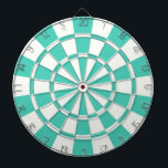 Cible De Fléchettes Aquamarine Et Blanc<br><div class="desc">Aquamarine Et Cible de flechettes Blanche</div>