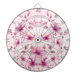 Cible De Fléchettes Aquarelle Fleurs roses Dartboard
