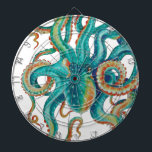 Cible De Fléchettes Aquarelle octopique Turquoise Tentacles<br><div class="desc">l'art du poulpe</div>