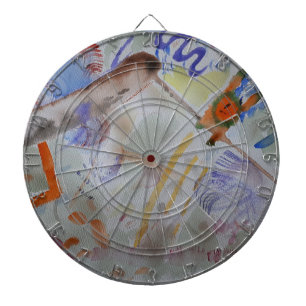 Cible De Fléchettes Aquarelle Tableau noir colibri