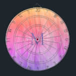 Cible De Fléchettes Arc-en-ciel personnalisé<br><div class="desc">Ce Dartboard girly est décoré avec un design à l'ombre dans les tons rose,  corail et violet.
Facilement personnalisable avec votre nom,  et monogramme.
Utilisez l'option Personnaliser supplémentaire pour modifier la taille,  le style ou la couleur du texte si vous le souhaitez.</div>