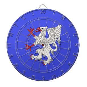 Cible De Fléchettes Argent Griffin Rampant