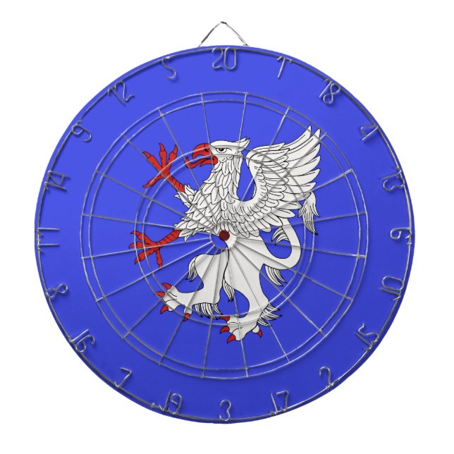 Cible De Fléchettes Argent Griffin Rampant (Devant)