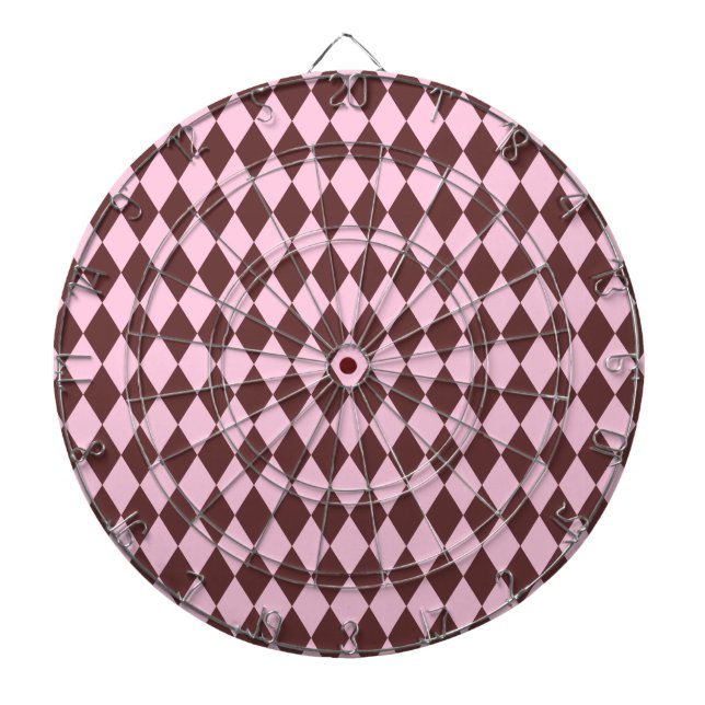 Cible De Fléchettes Arlequin Brown et rose (Devant)