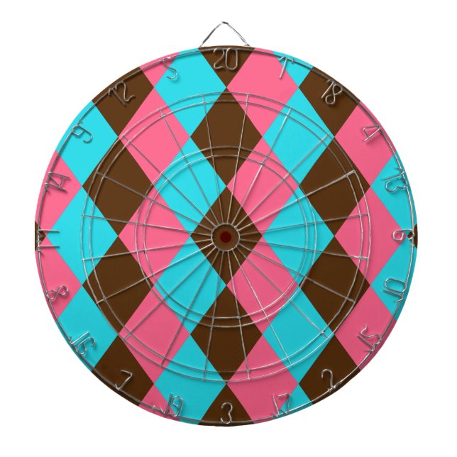 Cible De Fléchettes Arlequin, Drapeau Pastel au chocolat (Devant)