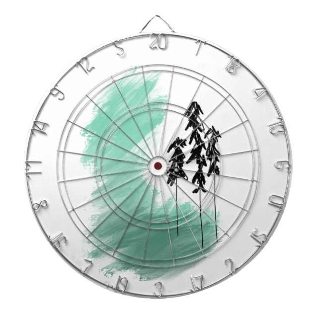 Cible De Fléchettes art de l'arbre vert scandinave simple moderne ment (Devant)