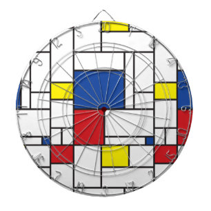 Cible De Fléchettes Art Moderne Géométrique Minimaliste De Stijl Mondr