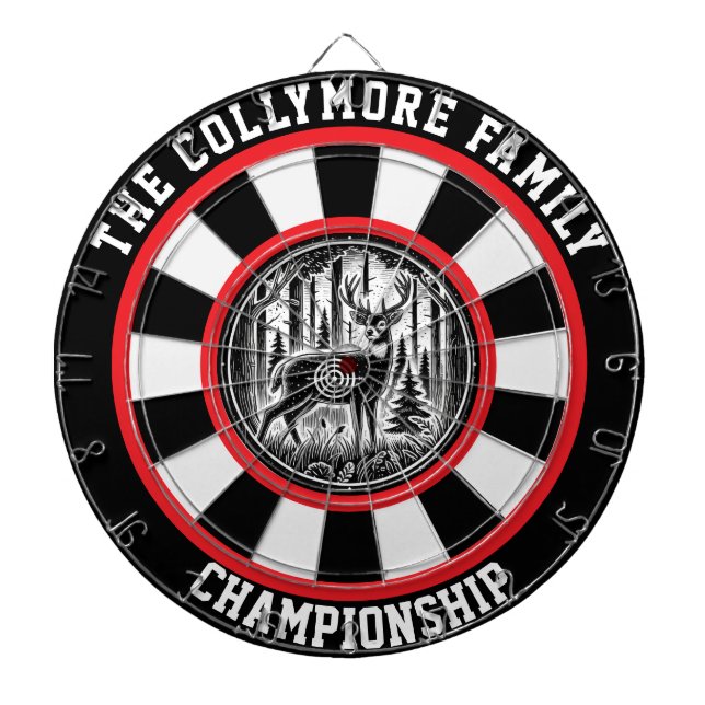 Cible De Fléchettes Art mural de cerfs ciblé en gras (Devant)