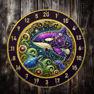 Cible De Fléchettes Artistic Tortue Orca - Tableau noir
