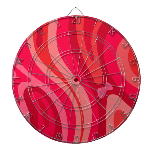 Cible De Fléchettes Artsy Motif rouge orange (Devant)