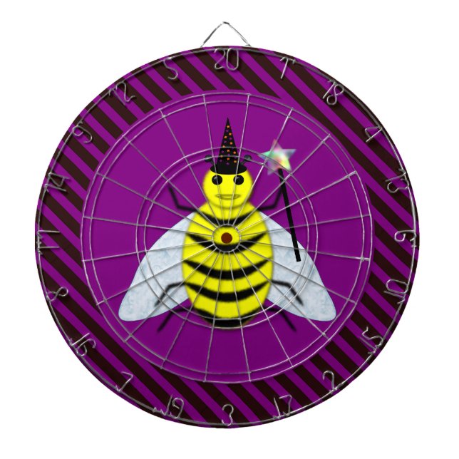 Cible De Fléchettes Assistant Abeille magique d'Halloween Purple et ba (Devant)