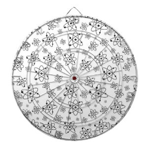 Cible De Fléchettes Atoms Rétro Motif d'âge atomique