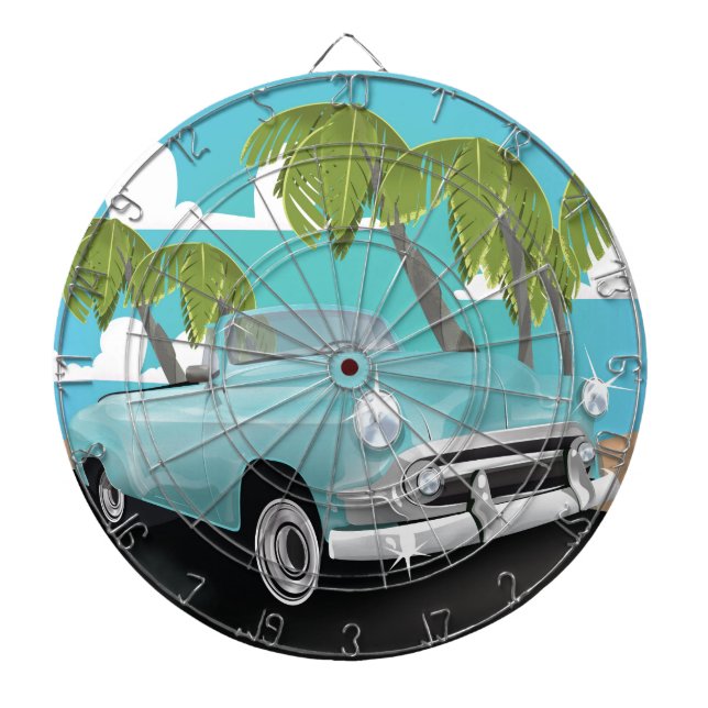 Cible De Fléchettes automobile vintage cubaine (Devant)